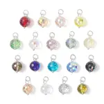 AB Color Plated Transparent Glass Pendants