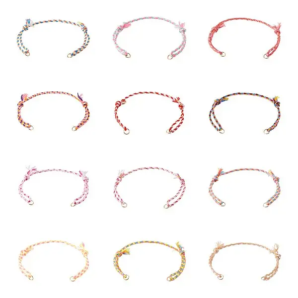 36Pcs 12 Colors Polycotton Cord Bracelets Making