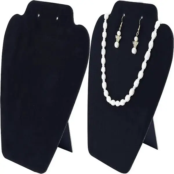 Flocked Cloth with Paperboard Jewelry Display Stands