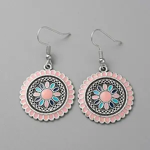 Alloy Enamel Dangle Earring for Women
