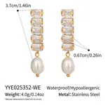 304 Stainless Steel Oval Stud Earrings