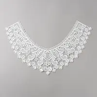 Milk Silk Embroidered Floral Lace Collar