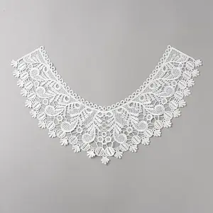 Milk Silk Embroidered Floral Lace Collar