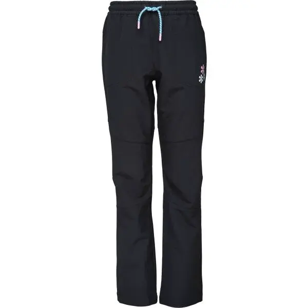Lewro PANTS 102606 Dívčí outdoorové kalhoty, černá, velikost 164-170