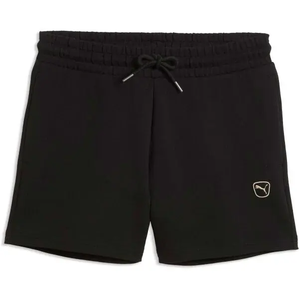 Puma ESSENTIALS ELEVATED MID-RISE SHORTS 5" Dámské šortky, černá, velikost