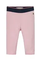 Kojenecké legíny Tommy Hilfiger růžová barva, hladké, KN0KN01955