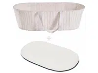 AHOJBABY Mojžíšův košík pro miminko Paper Dream white + matrace Airdream
