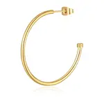 S'Agapõ Single pozlacená kruhová náušnice Happy Ears SHEA17 2,7 cm