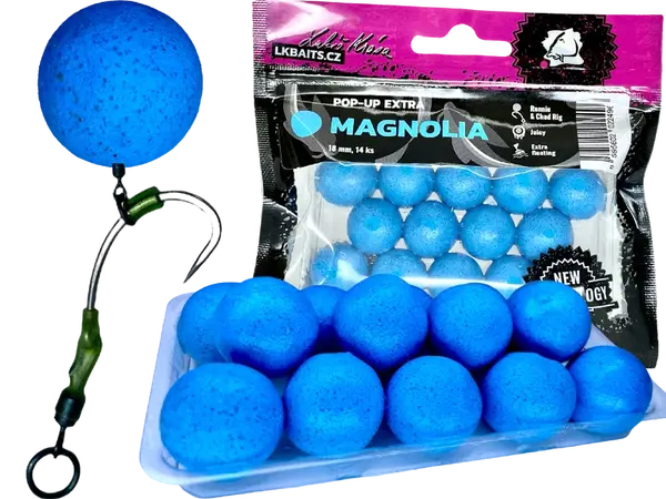 Lk baits plovoucí boilie pop-up extra magnolia limitovaná edice - 14 mm 18 ks