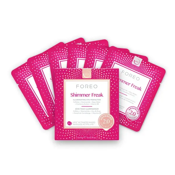 Foreo Rozjasňující maska na oční okolí Shimmer Freak UFO™ (Brightening Mask) 6 x 6 g
