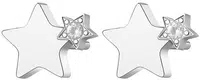 S'Agapõ Elegantní ocelové náušnice s krystaly CLICK SCK45