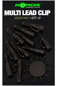 Korda závěsky multi lead clip - weed/silt