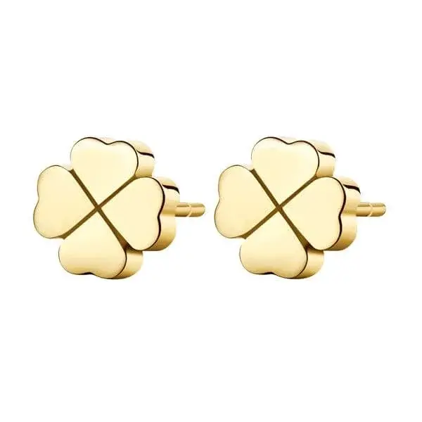 S'Agapõ Jemné ocelové náušnice čtyřlístky CLICK SCK65