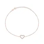 Brilio Silver Půvabný bronzový náramek se srdíčkem BRC39R