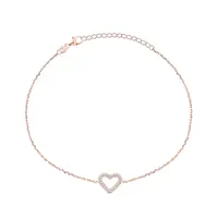Brilio Silver Půvabný bronzový náramek se srdíčkem BRC39R