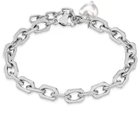 Troli Elegantní ocelový náramek s perlou