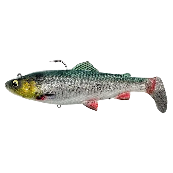Savage gear gumová nástraha 4d rattle shad trout sinking green silver - 20,5 cm 120 g