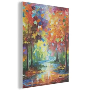 MuchoWow AKUSTICKÝ obraz Krajina - Les - Barvy - Příroda 70x100 cm