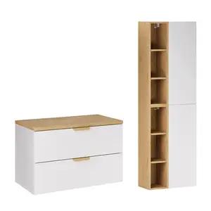 Petits-meubles KOUPELNOVÝ NÁBYTEK 80.6cm Oria 2er-Set Bílá