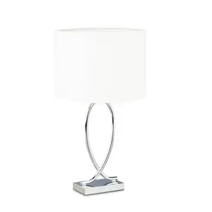 Relaxdays LAMPA Stříbrná Bílá E27 51 cm