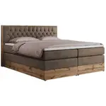 MKS POSTEL BOXSPRING AMORE KING 140/200 - Hnědá Samet - H3