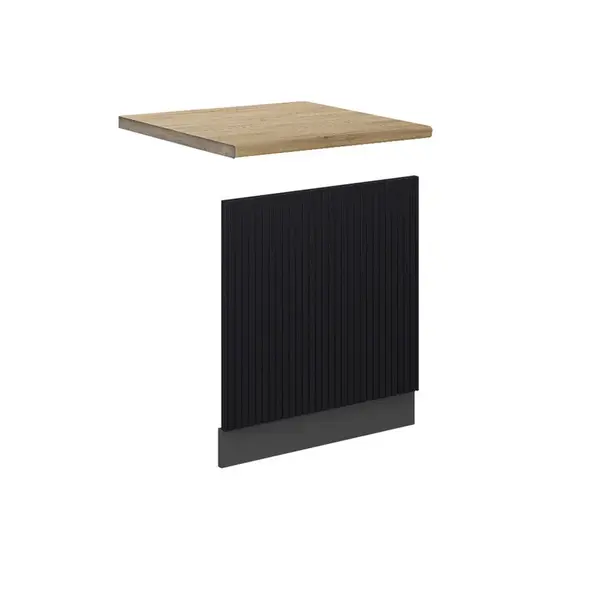 Vicco PŘEDNÍ PANEL Fame-Line Černý pruhovaný 60 cm , PD Dub