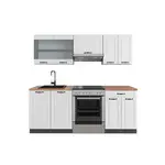 Vicco KUCHYŇSKÝ KOUT R-Line Bílý venkovský dům/antracit 200 cm , PD Dub