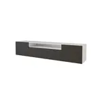 ALTDECOR NÍZKÁ komoda ELIO-W 200 x 40 x 41 cm – bílá / černá