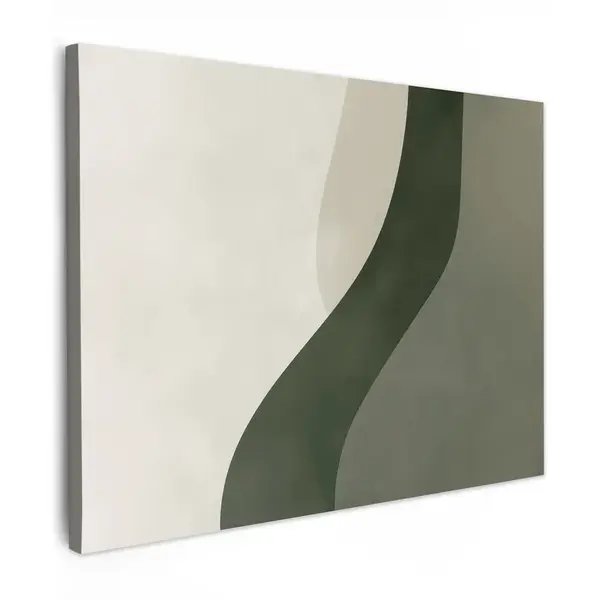 MuchoWow OBRAZ NA PLÁTNĚ Japonsko - Zelená - Abstraktní - Moderní 40x30 cm