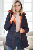 Z6660 DEWBERRY WOMEN'S COAT-NAVY-1