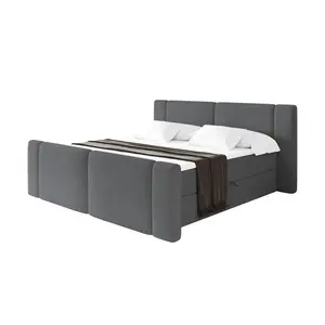 ALTDECOR POSTEL boxspring s matrací H4 - EVON Zanozek - 140x200 cm Tmavě šedá