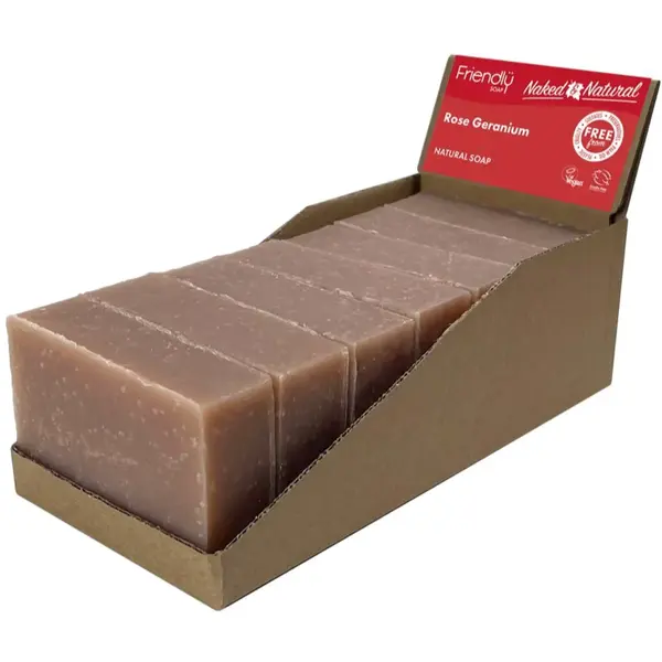 Friendly Soap Natural Soap Rose Geranium přírodní mýdlo 7x95 g