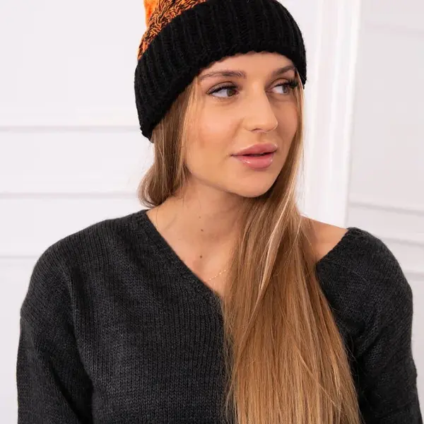 Kesi Dámská čepice Samara K346 black+neon orange
