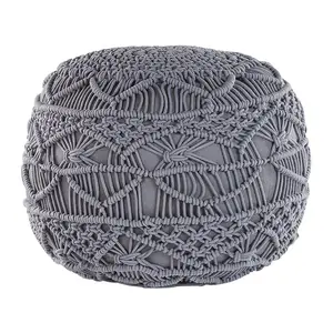 Beliani PUF Tmavý Šedý 40/40/40 cm Kayseri