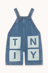 Tinycottons  Dětské džínové lacláče  TINY DENIM DUNGAREE BABY