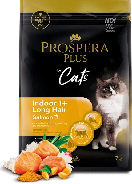 Prospera Plus Indoor 1+ Salmon Long Hair 7kg