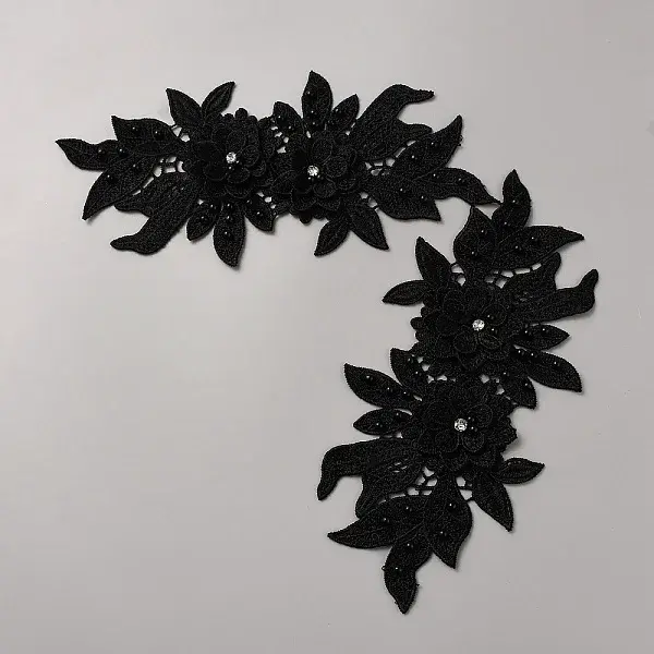 Polyester & Plastic Pearl & Rhinestone Ornament Accessories
