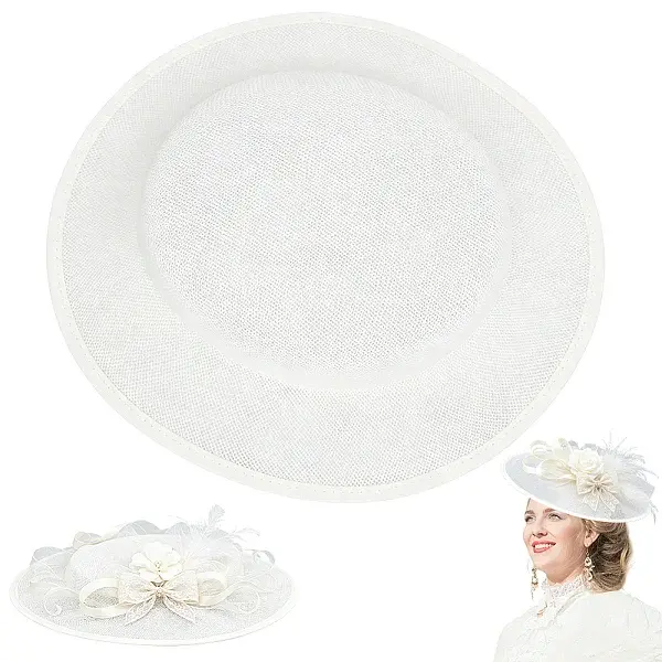 Polyester Lolita Flat Top Fascinator Hat Base for Millinery