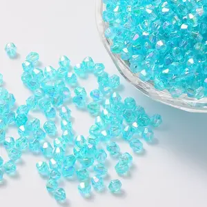 Bicone AB Color Plated Eco-Friendly Transparent Acrylic Beads