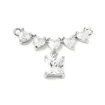 Brass Micro Pave Clear Cubic Zirconia Pendants