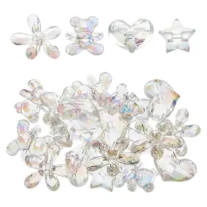 20Pcs 4 Style Transparent Acrylic Beads