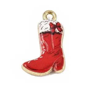 Christmas Printed Alloy Pendants
