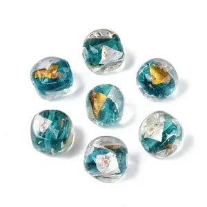 Handmade Gold & Silver Foil Glass Beads