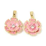 Brass Micro Pave Clear Cubic Zirconia Pendants