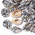 Printed Natural Cowrie Shell Beads