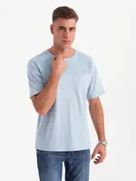 Ombre Men's LOOSE FIT t-shirt with pocket - blue