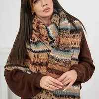 6072 Dámská šála camel + černá