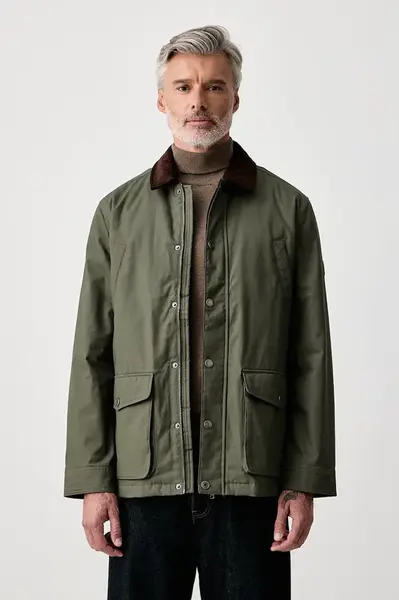 U.S. Polo Assn.  kabát pánsky bavlnený CANVAS COUNTRY COLLARED