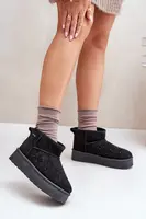 Sněhule s ozdobou na platformě Big Star Černé