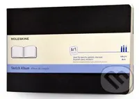 Moleskine - čierny skicár (stredný, čistý, mäkká väzba)